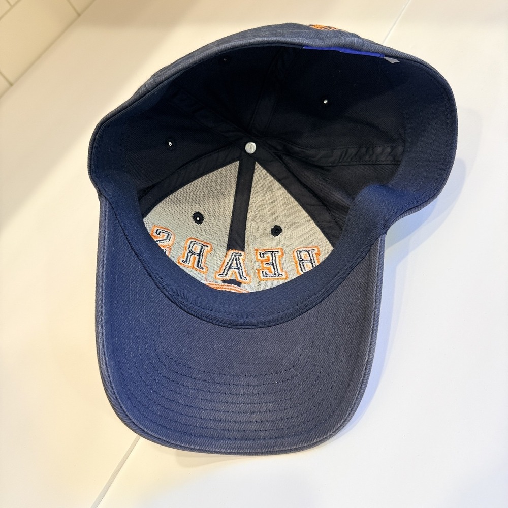 Reebok NFL Chicago Bears Fitted Baseball Cap Hat Navy Orange OSFA Officially - Picture 7 of 10